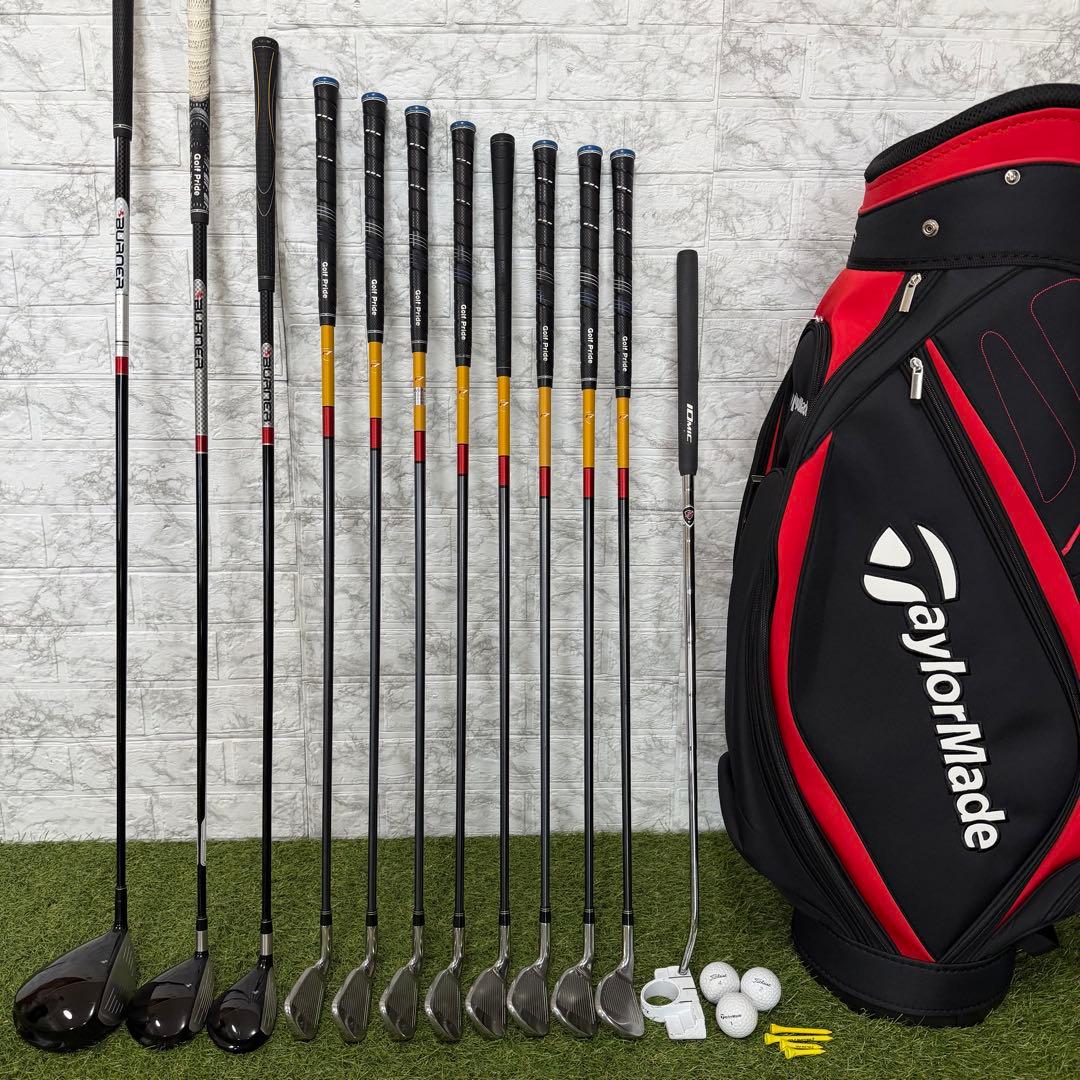 初心者オススメ　テーラーメイド　メンズ ゴルフクラブセット 豪華１２本　右　R