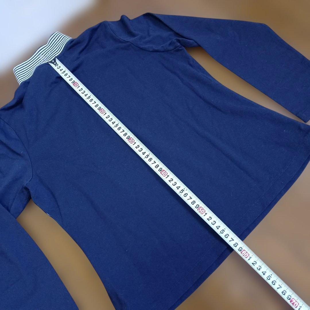 LANVIN SPORT 長袖ポロシャツ レディースサイズ　LL（42）紺