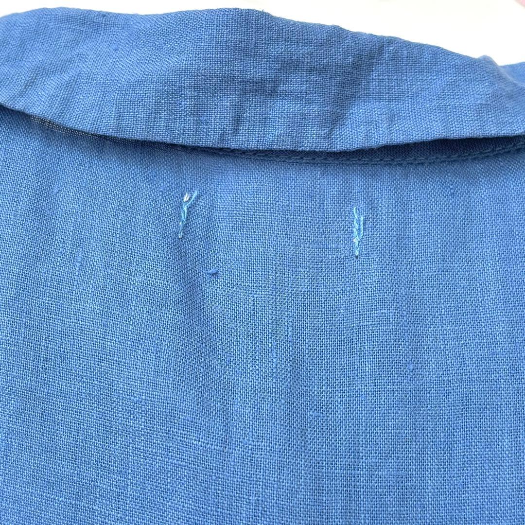 【25SS 極美品】フォグリネンワーク Lisa Dress 麻 ワンピース 青