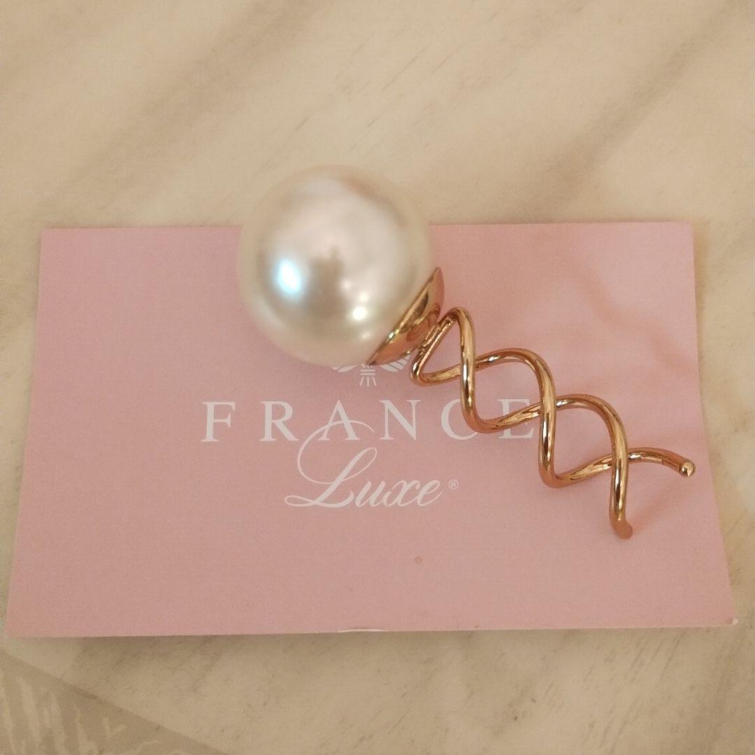 FRANCE Luxe 完売品❢パール スパイラルスクリューピン ¥13640