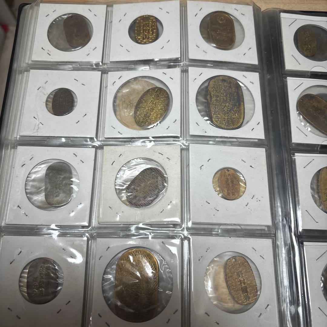 ミニ小判96枚　絵銭　豆天保人の鏡、サムハラ等あり