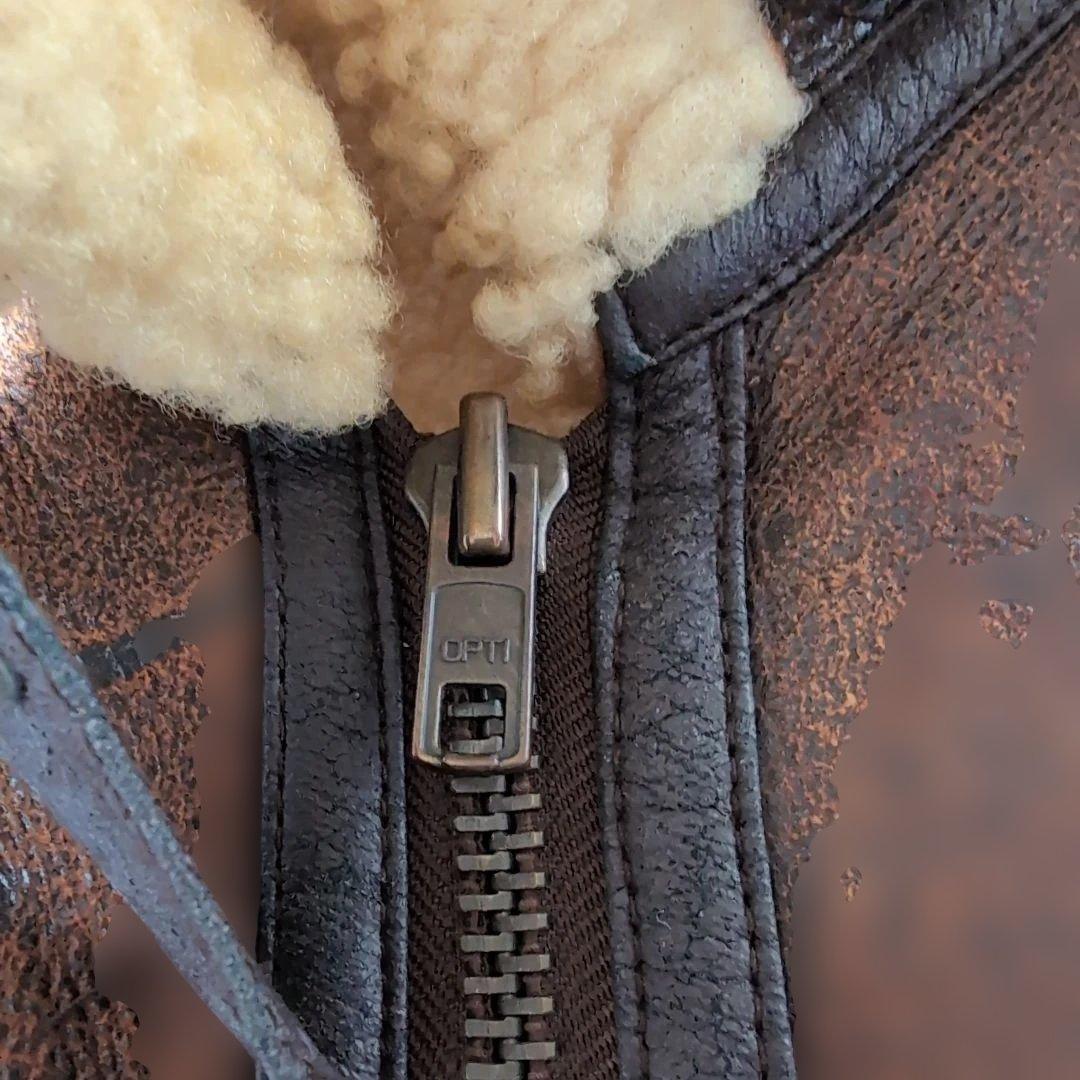 最終❗️ヴィンテージ90s B3 B-3 羊革レザージャケットL 茶