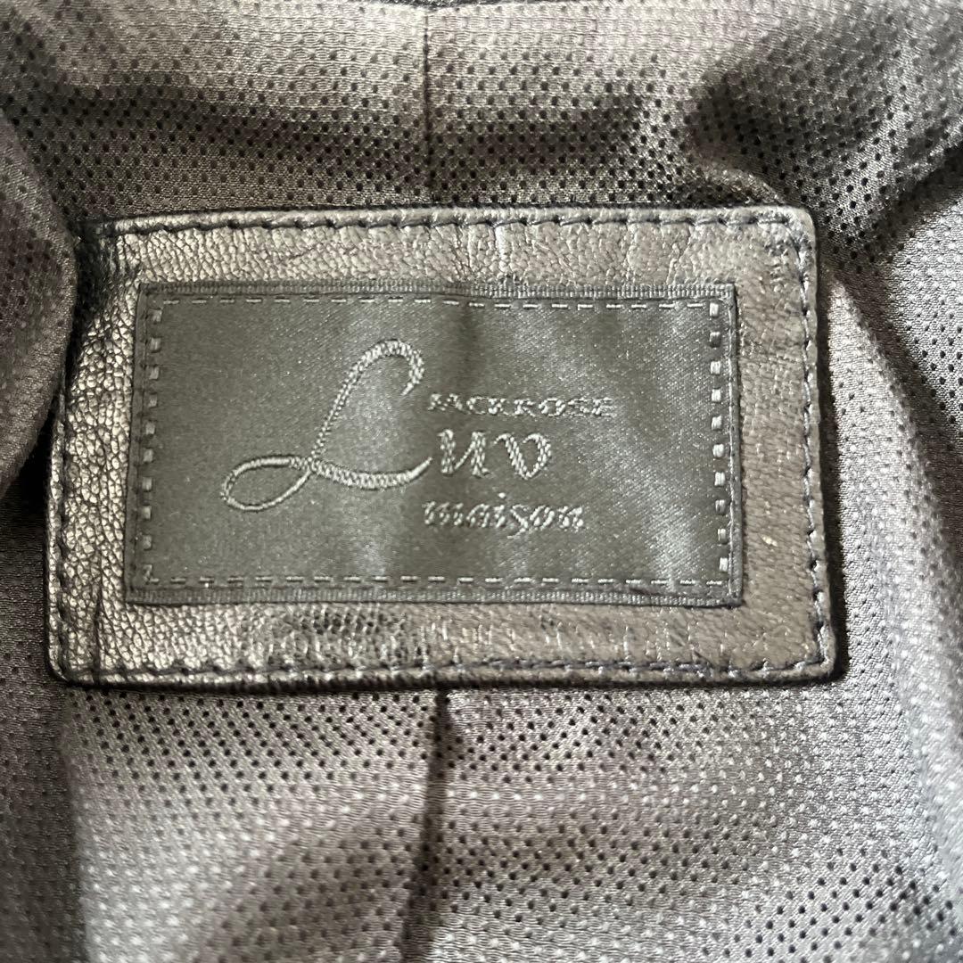 ダブル　ライダース　ジャケット　レザー　ブラック　ジャックローズ ラブメゾン