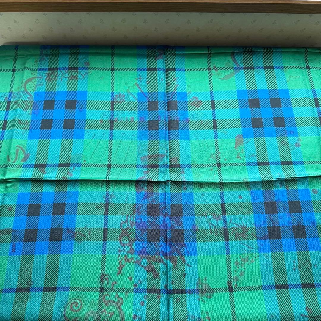 ★新品★KEITH　大判シルクスカーフ　タータンチェック　リバーシブル　日本製