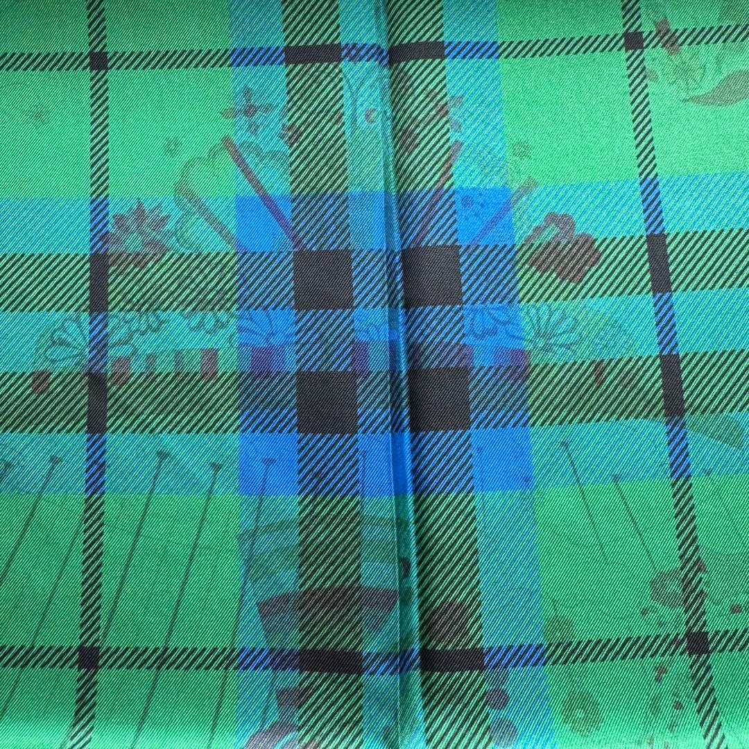 ★新品★KEITH　大判シルクスカーフ　タータンチェック　リバーシブル　日本製