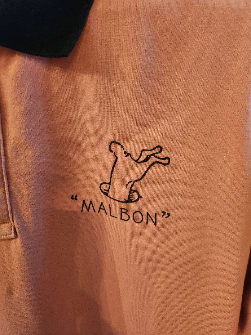 (美品)Malbonマルボン オレンジ 長袖ポロシャツ M