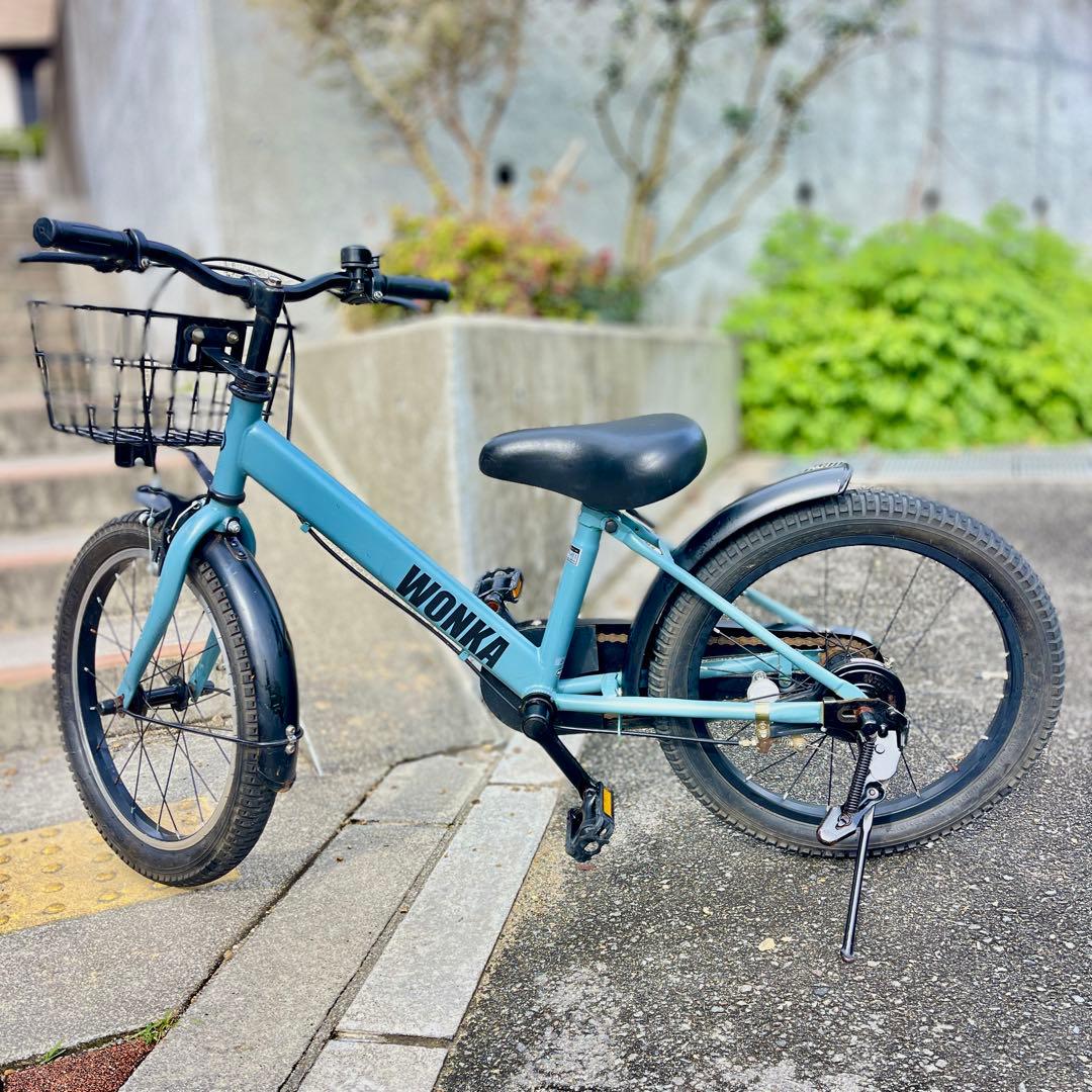 【整備済み】18インチ 子供用自転車 WONKA (ウォンカ) ブルーグレー