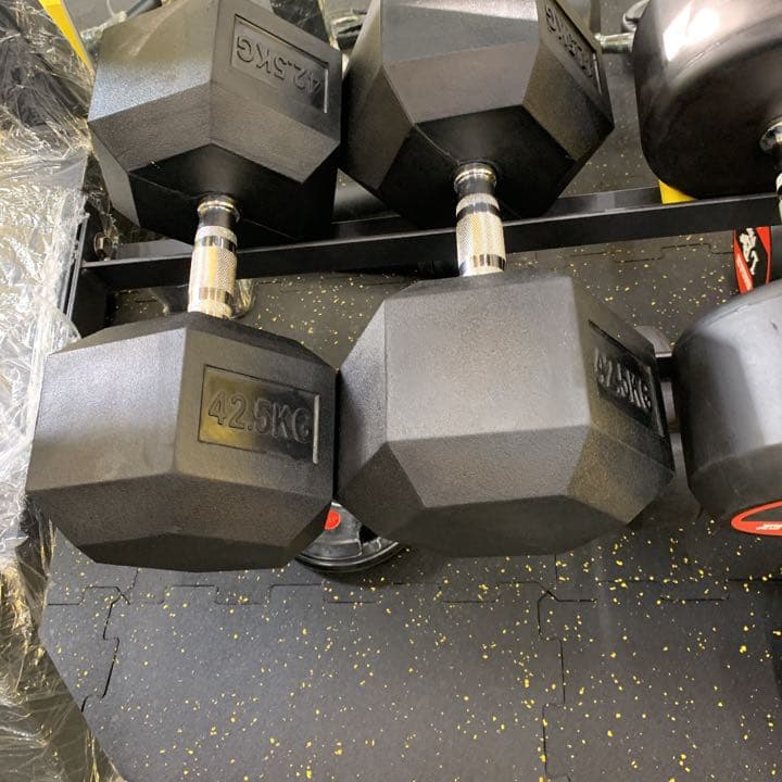 ラバーヘックス  ダンベル　57.5kg 2個