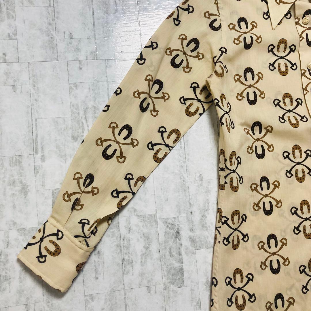 【希少デザイン】GUCCI グッチ GG柄 長袖シャツ 総柄