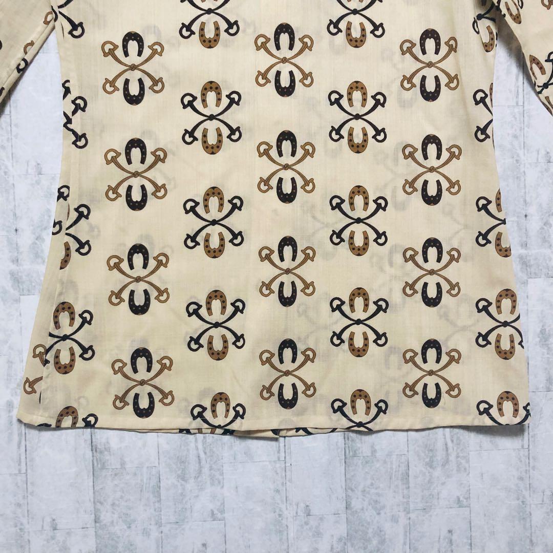 【希少デザイン】GUCCI グッチ GG柄 長袖シャツ 総柄