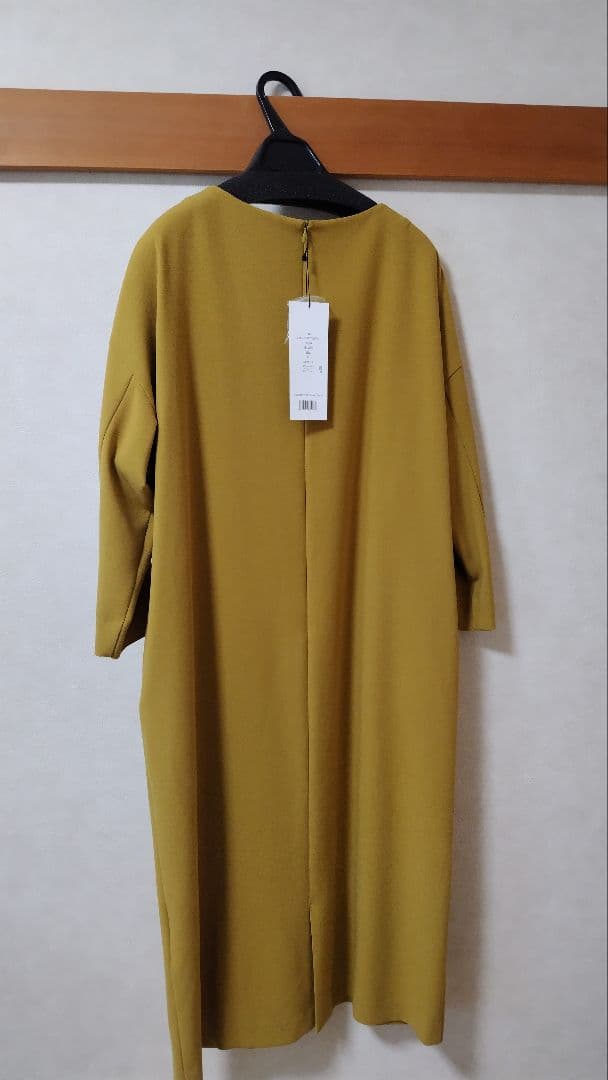 SOÉJUソージュ　ウールライク マスタード ロングワンピースМ新品