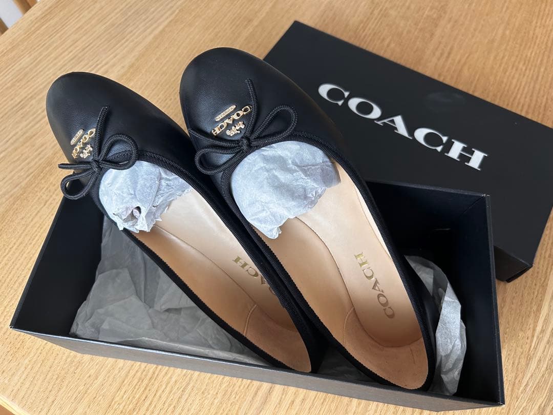 COACH ブラック アリーナバレエシューズ