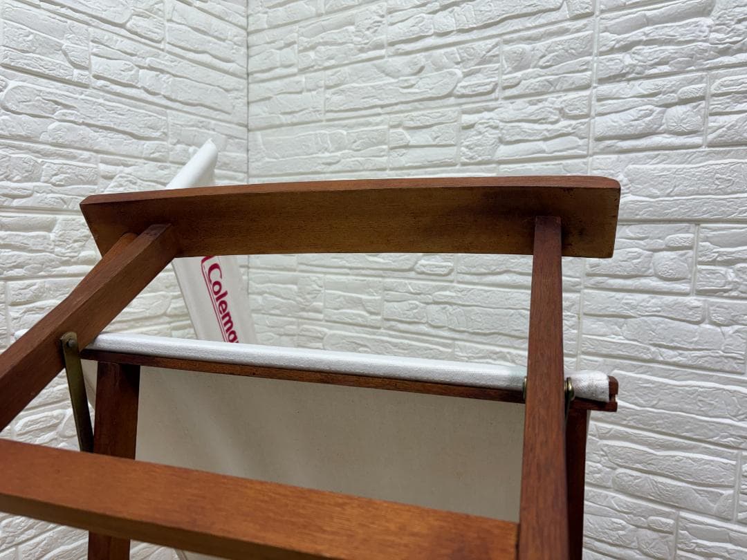 希少 未使用 Coleman コールマン ガーデン ウッドチェア 折りたたみ ①
