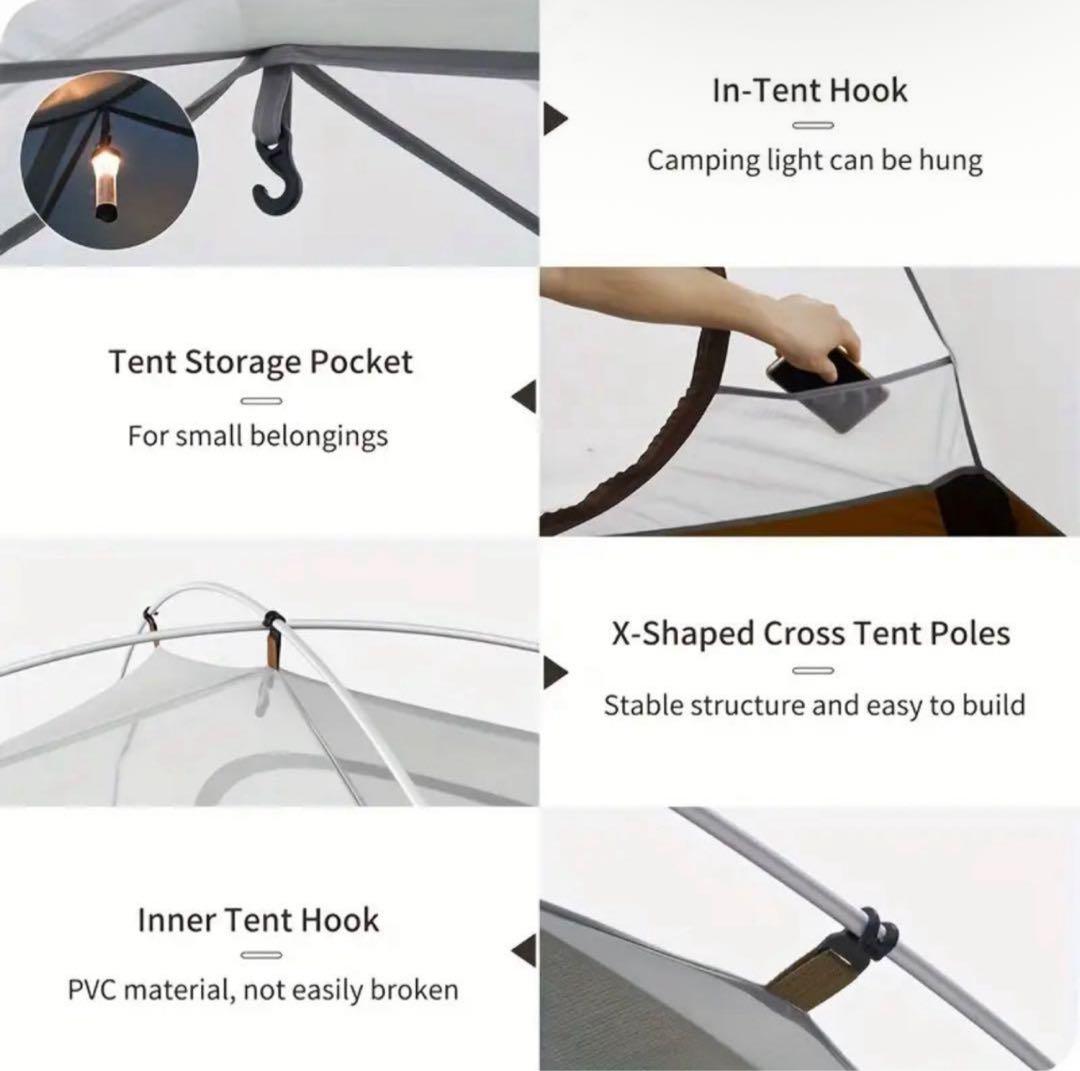 Naturehike 3人用キャンプテント ネイチャーハイク