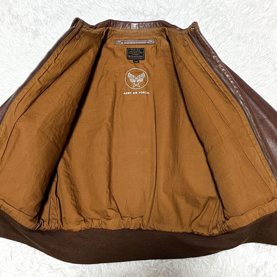初期 バズリクソンズ A-2 レザージャケット ホースハイド 馬革 リブ良好！