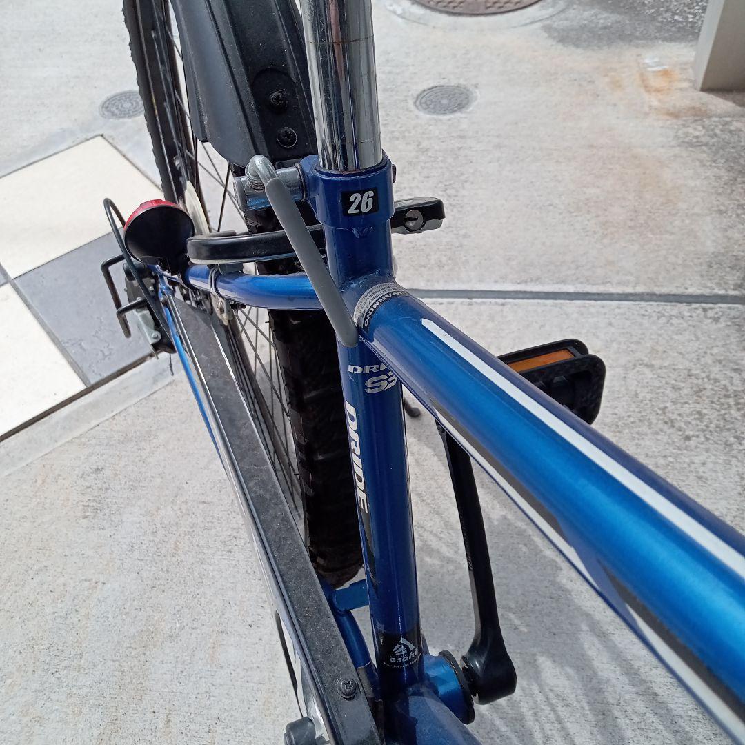 PRIDE キッズサイクル 青26インチ