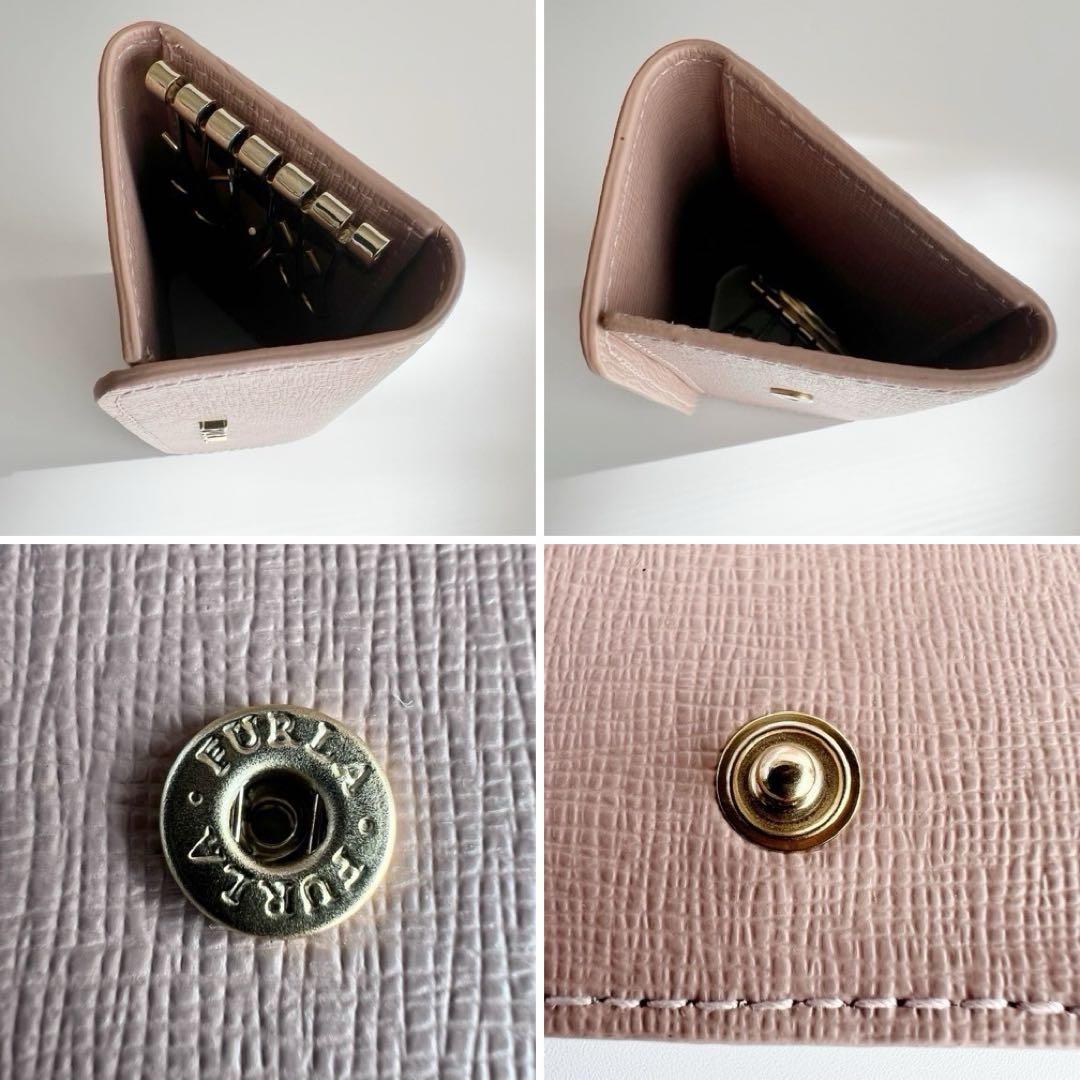 新品 未使用 FURLA フルラ キーケース6連 ピンク 金具ゴールド レザー
