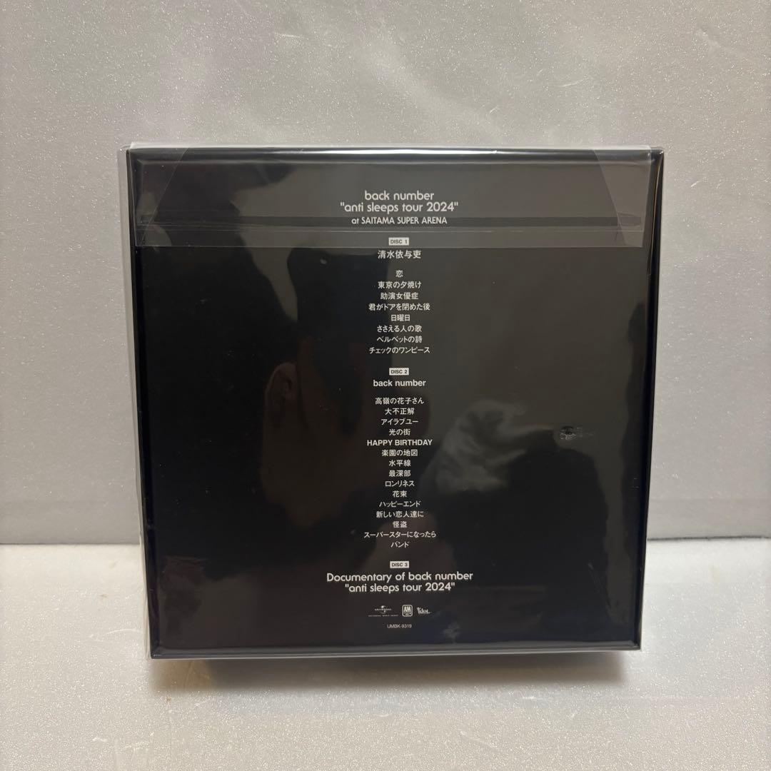 【初回限定BOX】back number anti sleeps tour