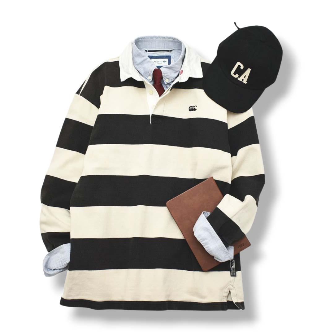 わらびもち カンタベリー 長袖 ヘビーウェイト ラガーシャツ M ワイド