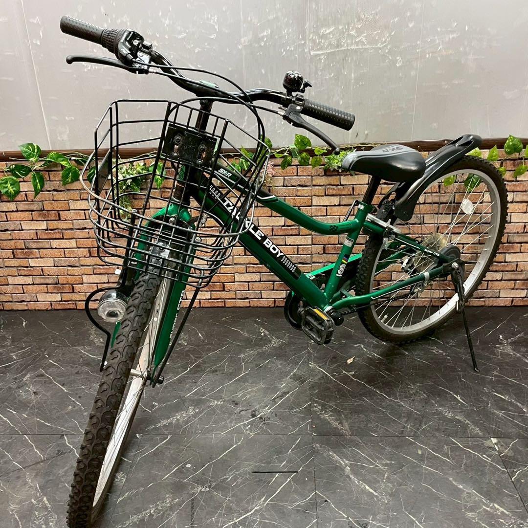 【125】子供用自転車 子供車 TACKLE BOY グリーン 26インチ