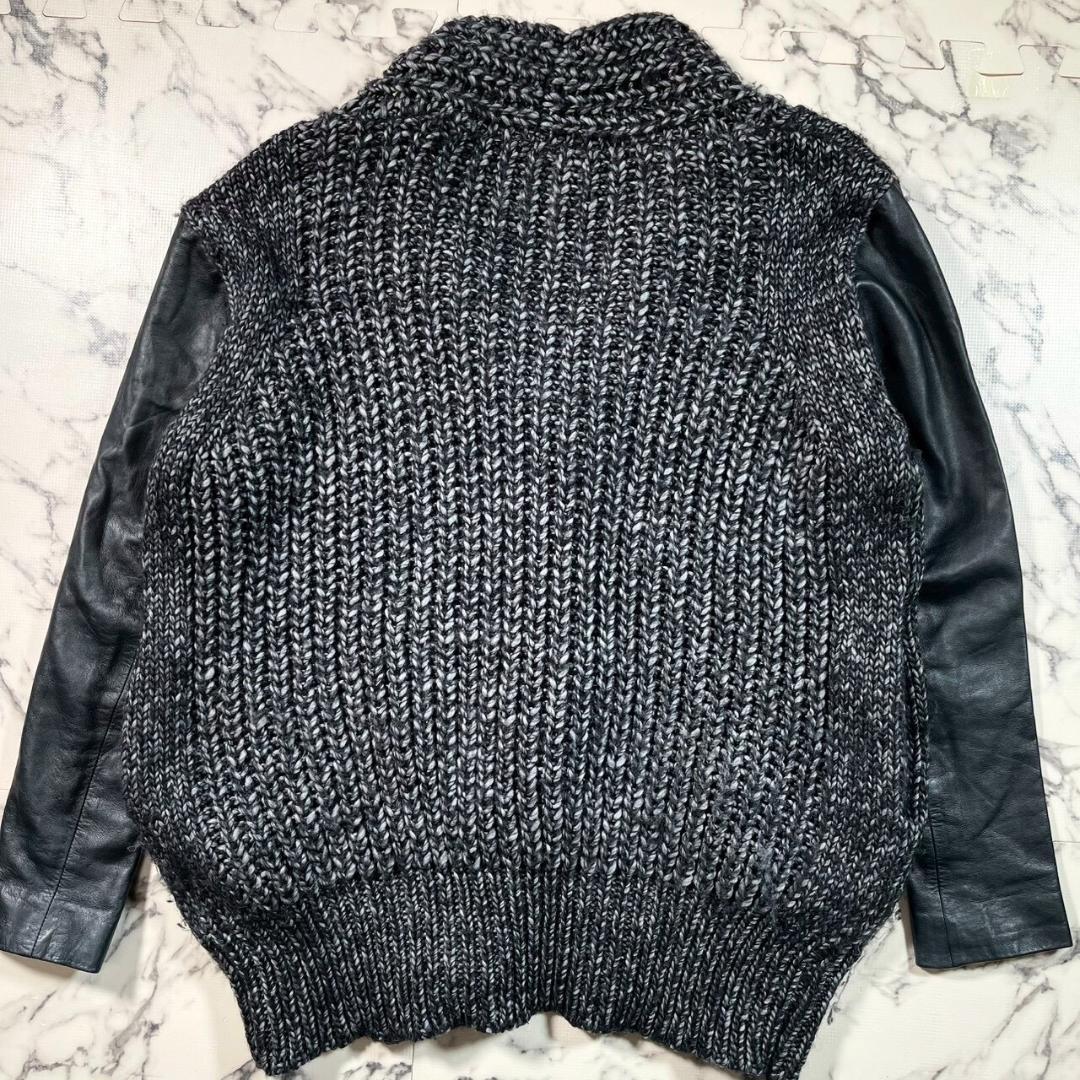 ✨羊革✨Alexander wang ラムレザー ウール カーディガン SM位