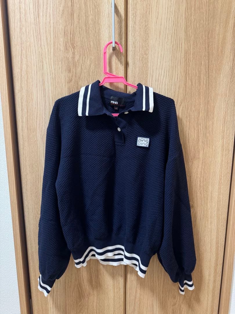 【PING APPAREL】ボーダーリブニットセットアップニット〈NATIVE〉