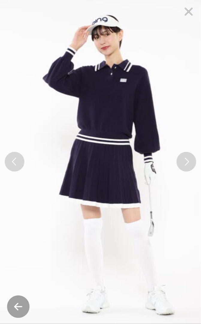 【PING APPAREL】ボーダーリブニットセットアップニット〈NATIVE〉