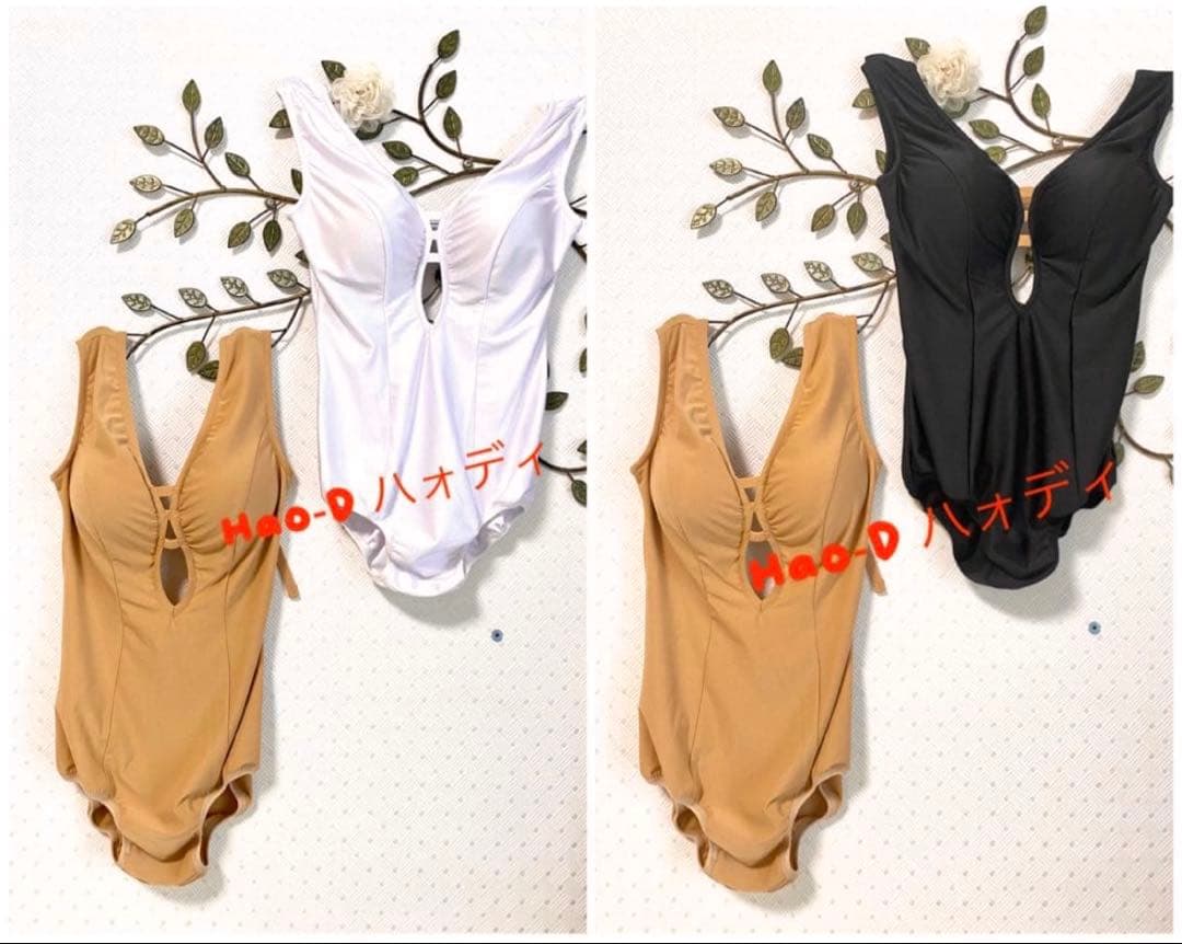 新品★ベージュ★M★レオタード★胸パット付きインナー★バレエ