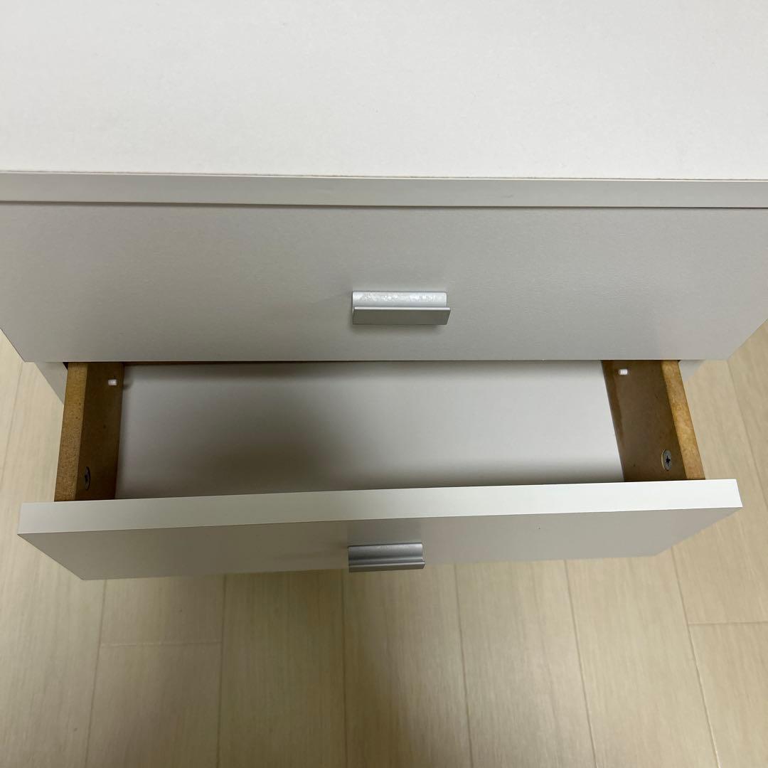 コンパクトドレッサー　組み立て済み　ホワイト