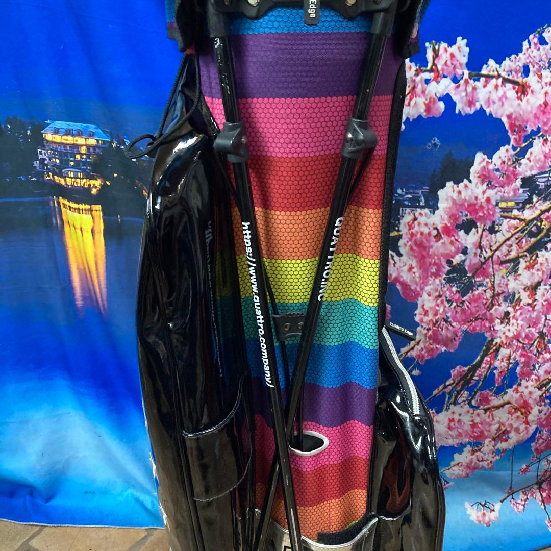 寶BU-1108 クアルトユナイテッド キャディバッグ レインボー エナメル使用