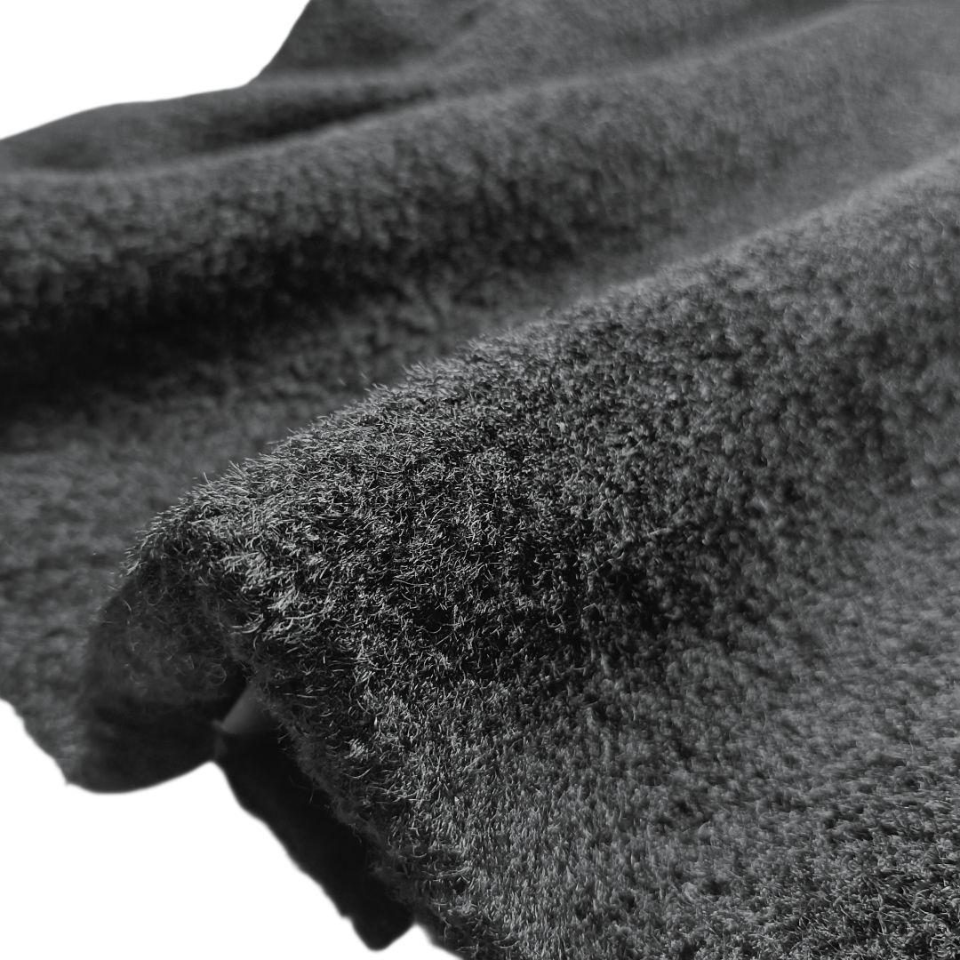 ジェイ ディフュー ステンカラー ボアコート Aライン 黒 イタリヤ製 ゆったり