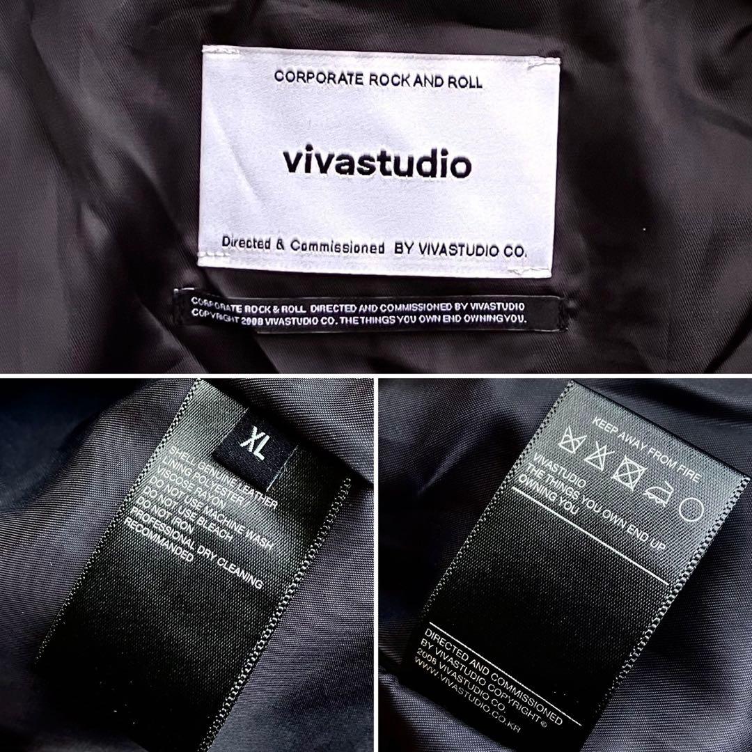 XL vivastudio ライダース ジャケット レザージャケット カーフ