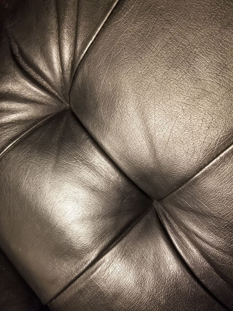 極希少　1970's　スペースエイジ　ブラック　レザー　メタル　パーソナルチェア