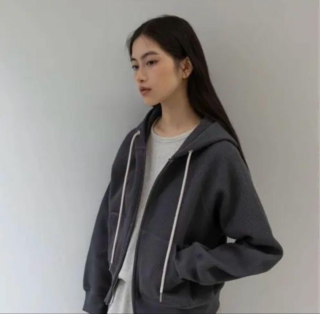 ダークグレー フルジップパーカー S/Mサイズ