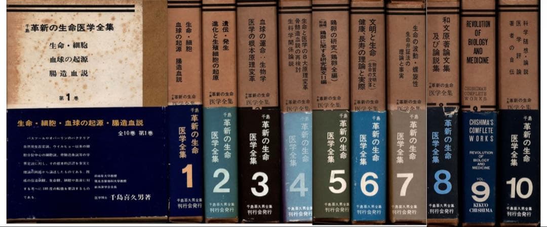 千島学説　千島喜久男 革新の生命・医学全集 別巻欠 全10巻揃（別巻欠）