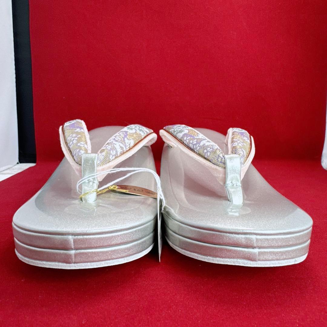 和装用バッグと草履セット　新品未使用　美品　ゴールド　桜　成人式　結婚式