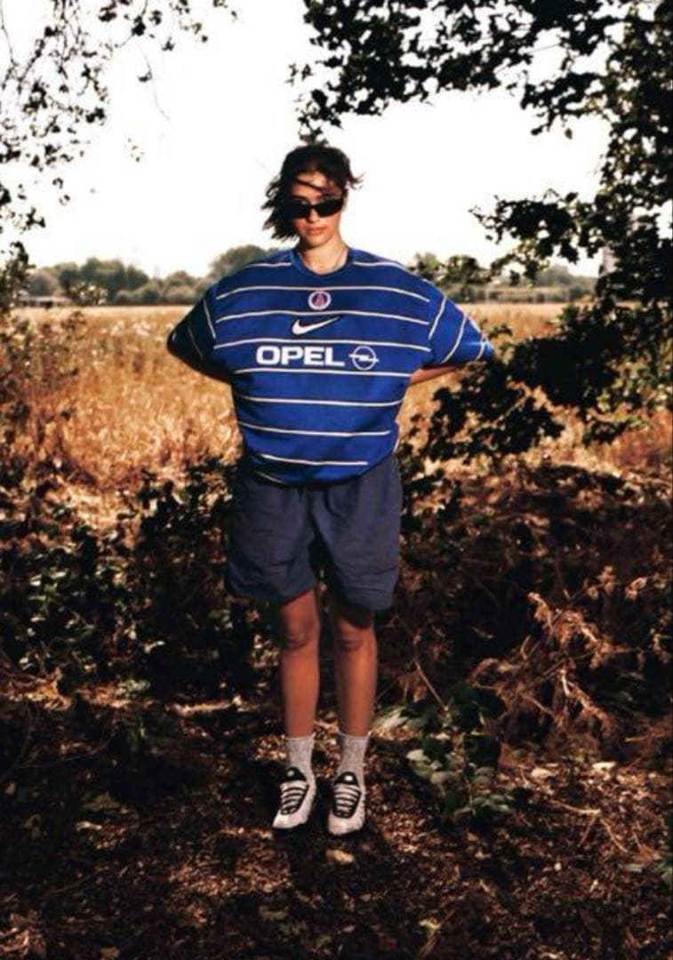 【激レア】90s'/NIKEナイキ/POPEYE掲載/ゲームシャツ/刺繍ロゴ/L