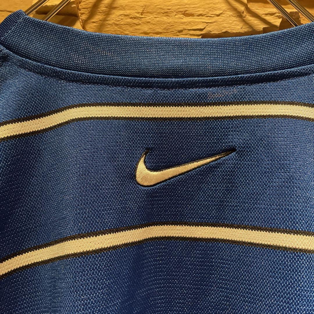 【激レア】90s'/NIKEナイキ/POPEYE掲載/ゲームシャツ/刺繍ロゴ/L