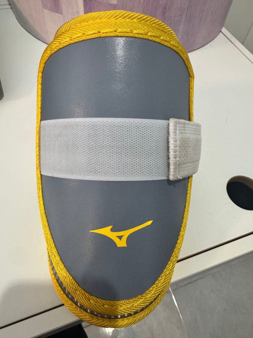 ミズノ エルボーガード グレー/イエロー アームガード