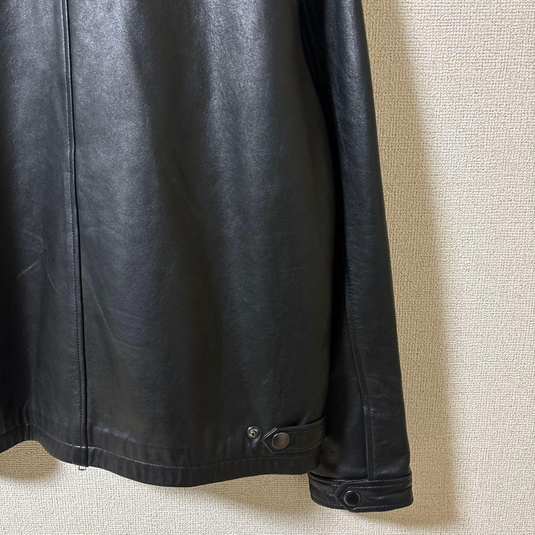 【美品】COACH 本革 90s レザー シングル ライダースジャケット 黒 S