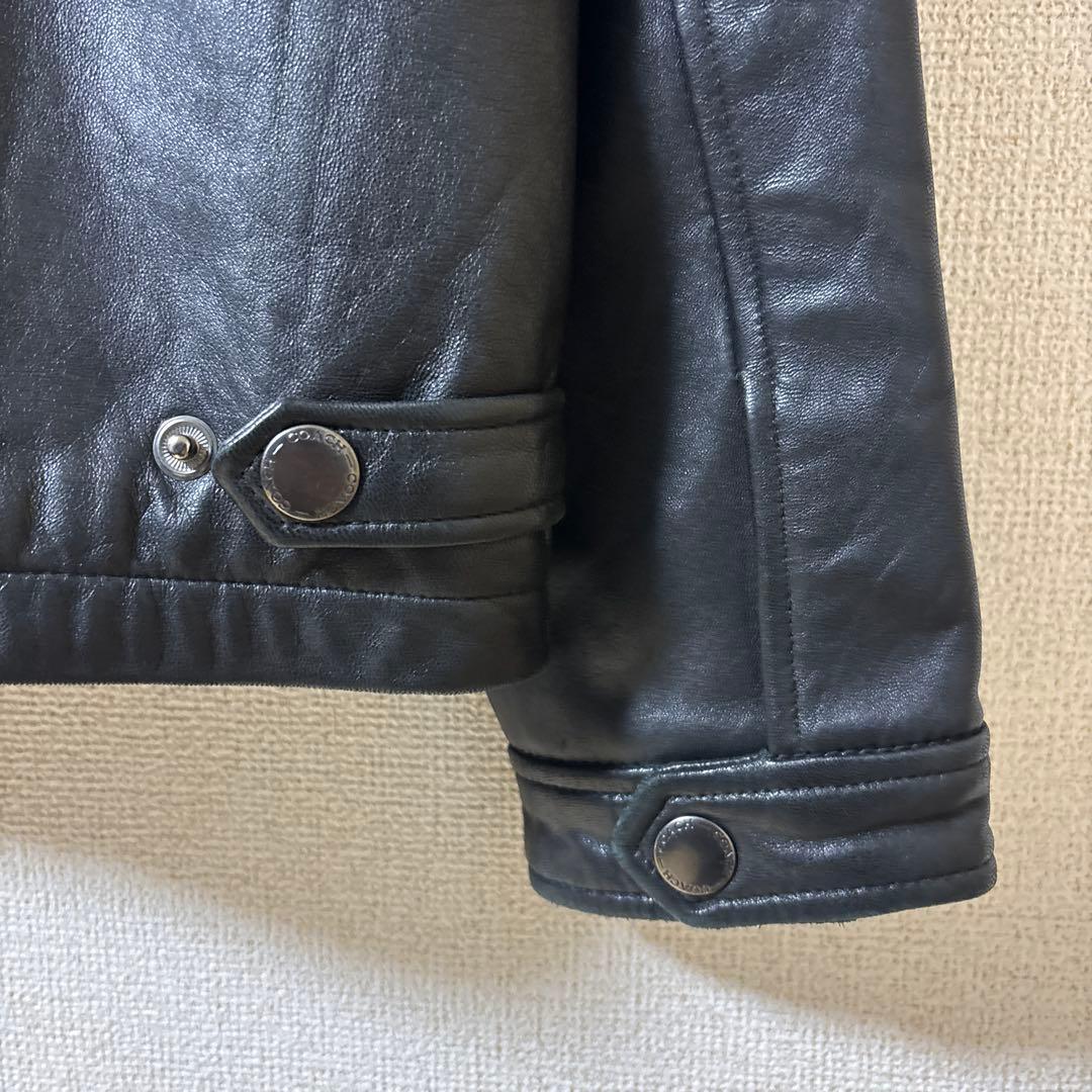 【美品】COACH 本革 90s レザー シングル ライダースジャケット 黒 S