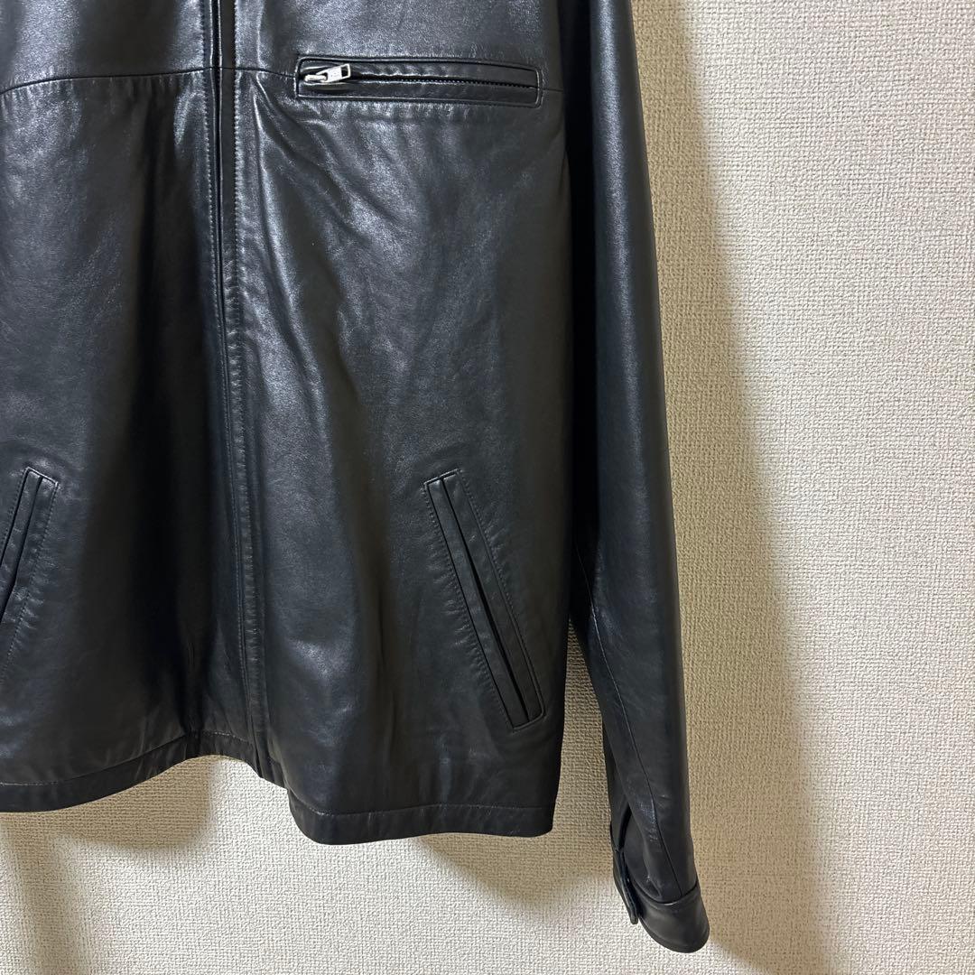 【美品】COACH 本革 90s レザー シングル ライダースジャケット 黒 S