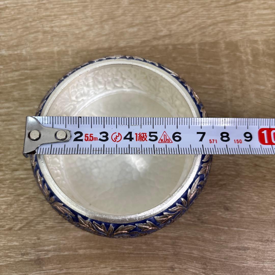 韓国製 七宝 純銀 小物入れ シュガーポットやボンボニエール