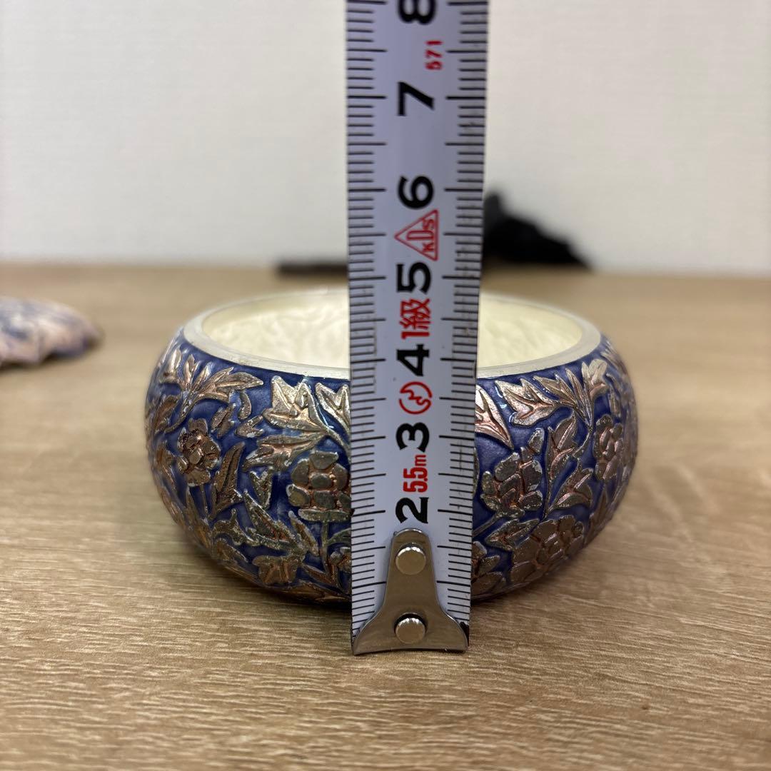 韓国製 七宝 純銀 小物入れ シュガーポットやボンボニエール