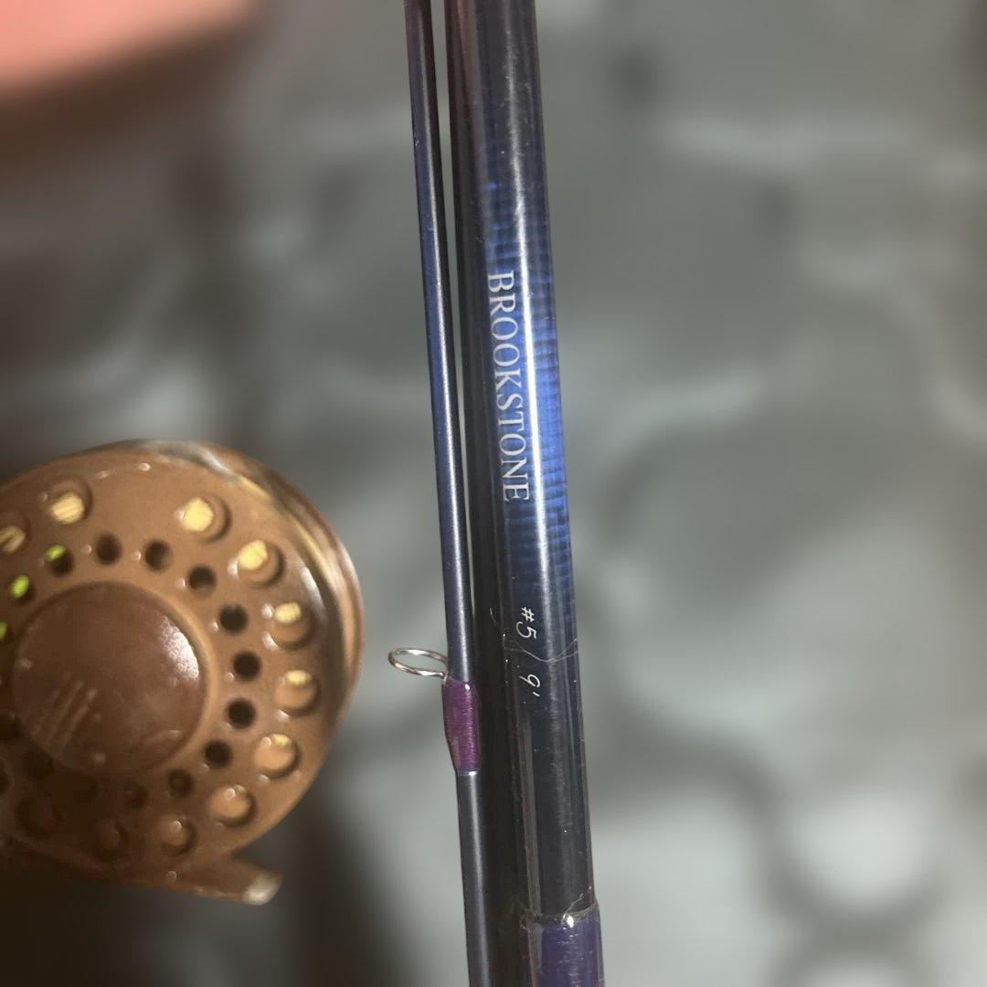 フライロッドとブロンズリールのセット