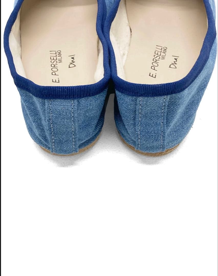 E. Porselli デニム　サイズ38 バレエshoes
