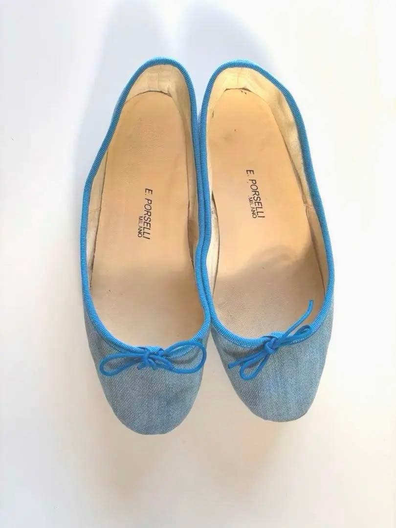 E. Porselli デニム　サイズ38 バレエshoes