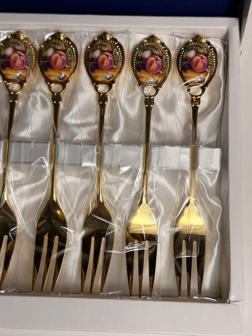 #エインズレイ オーチャードゴールド スプーン フォーク 12Pcs