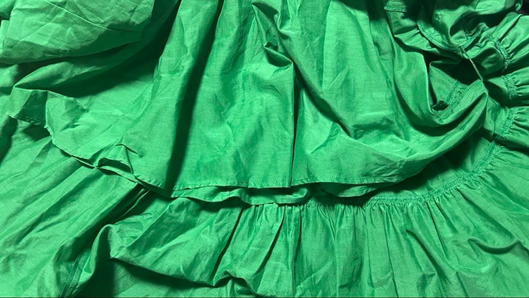 ANAYI コットンシルクローンティアードワンピース　ノースリーブ　36