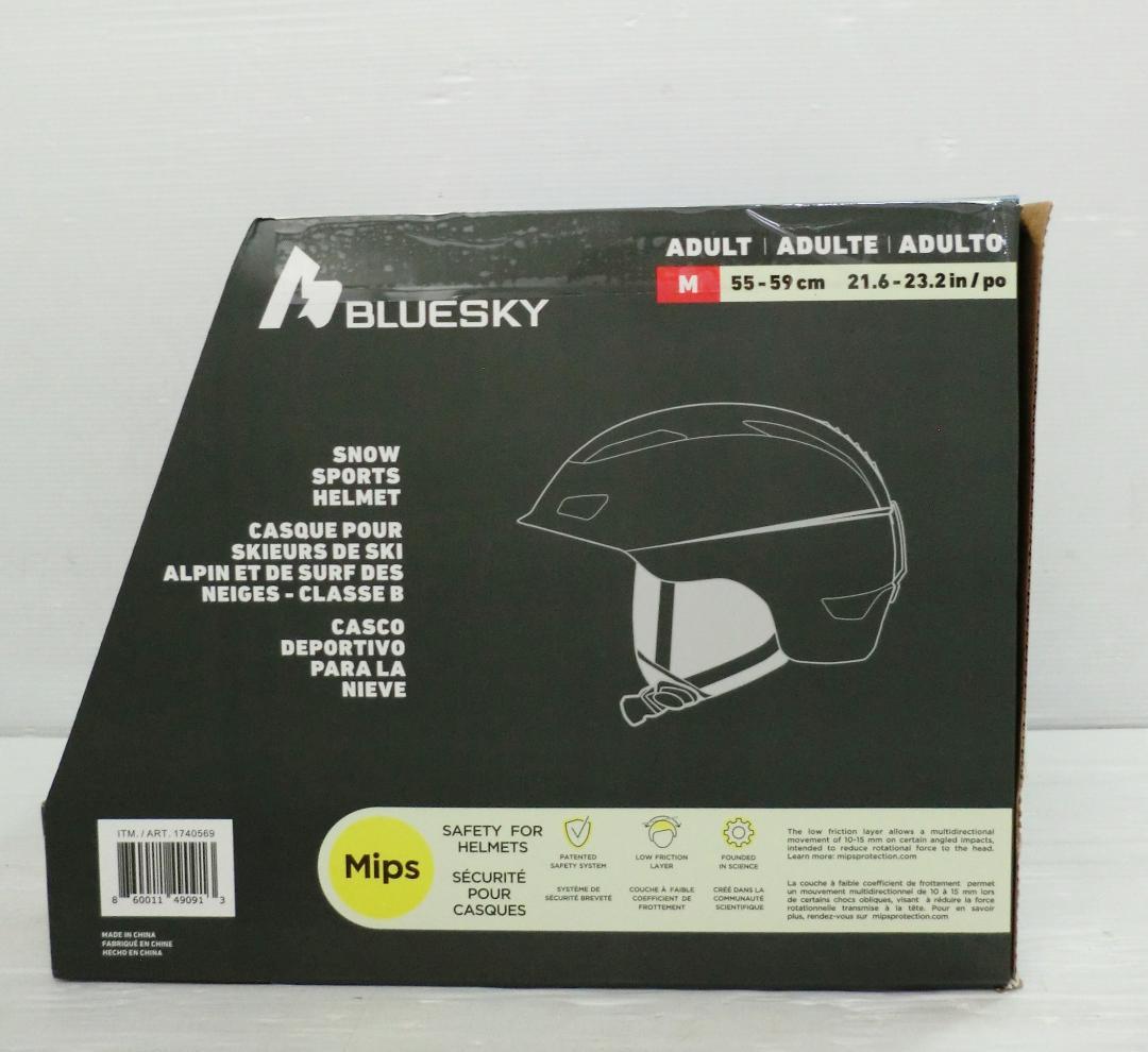 BLUESKY ブルースカイ大人用スノーへルメット MIPS ブラック M
